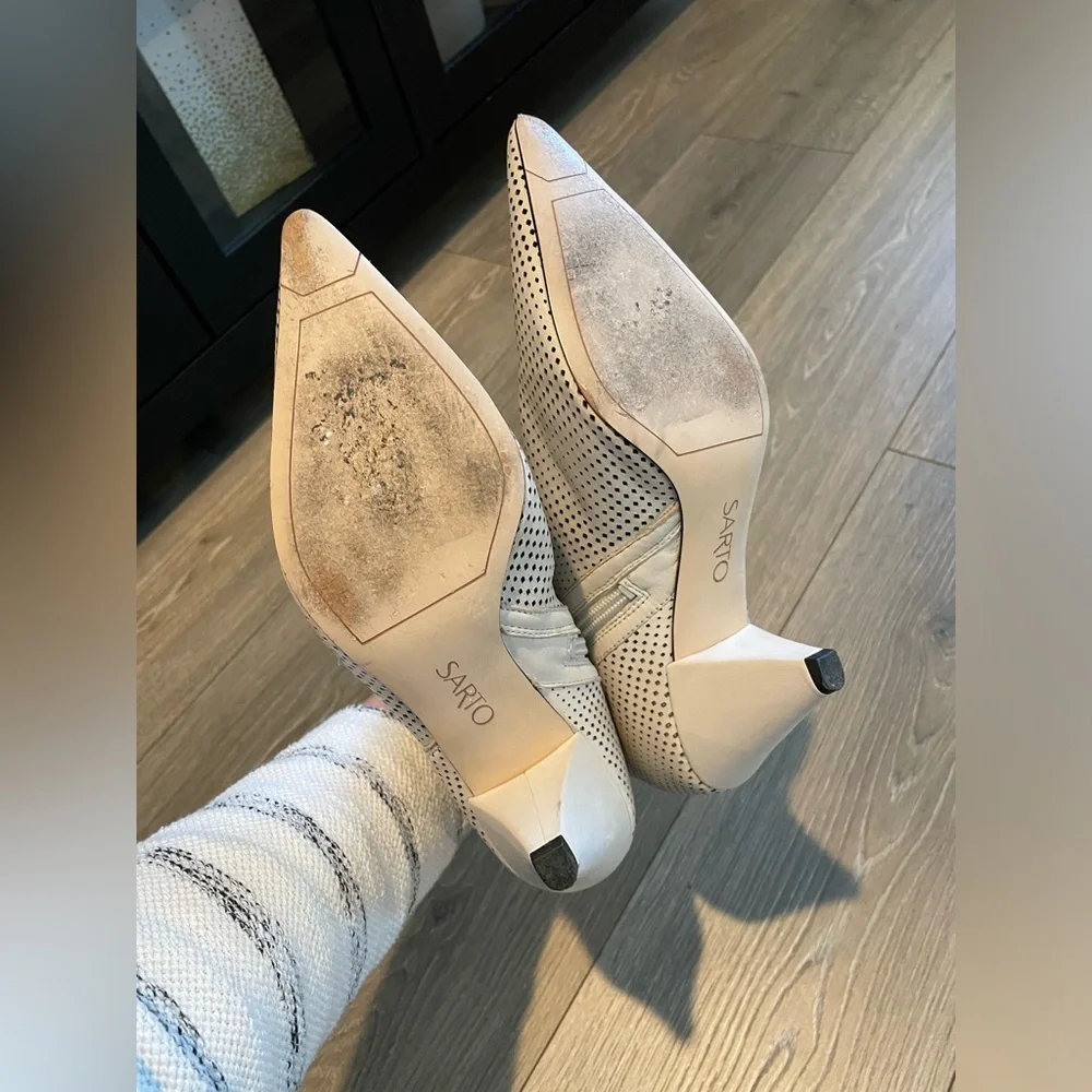 Franco Sarto Bobbi Perforated Pointy Toe Bootie